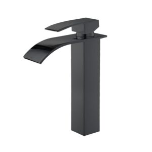 Grifería Lavamanos Cascada Monocontrol - Paula Alta Negra