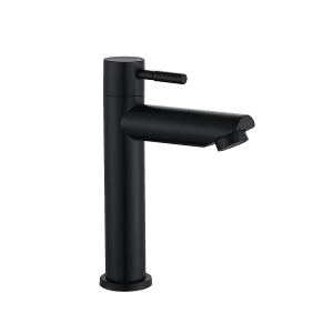 Griferia Lavamanos Agua Fria Negro Mate - Rio Media Negra