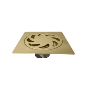 Rejilla Sifón Dorada 10x10 Acero - Efeso Gold