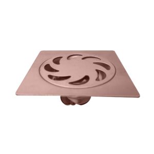 Rejilla Sifon Piso 10x10 Acero - Efeso Rose Gold