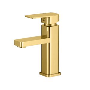 Grifería Lavamanos Monocontrol Baja - Noble Media Gold