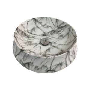 Lavamanos Redondo Sobreponer Mármol - Malaquita