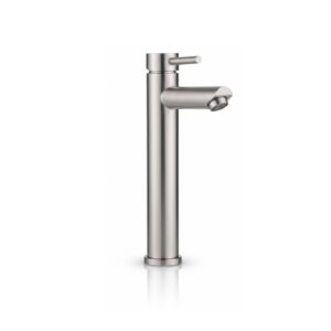 Griferia Monocontrol Alta Lavamanos - Iris Alta Pico Recto Satinada