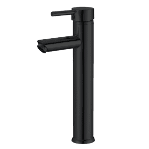 Grifería Lavamanos Monocontrol Negra Alta - Iris Alta Pico Recto Negra