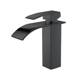 Grifería Lavamanos Cascada Monocontrol Baja - Paula Media Negra