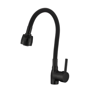 Grifería Lavaplatos Monocontrol Cuello Flexible - Sara Negro