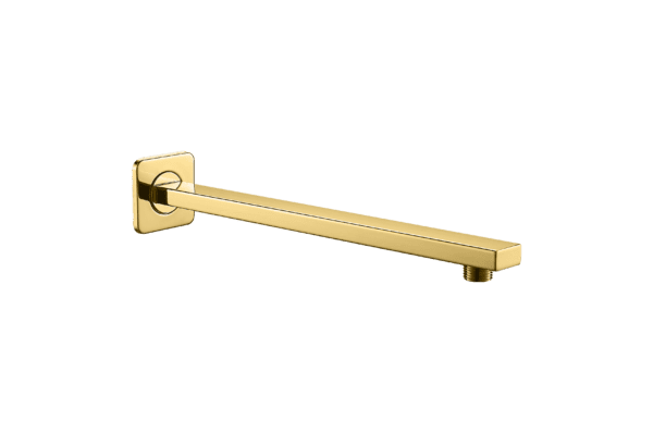 BRAZO PARA REGADERA REF TUBO CUADRADO DORADO 40 CM