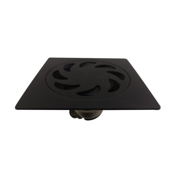 Rejilla Sifón Piso Anti-olor 10x10 Acero - Efeso Negro