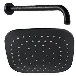 Ducha Regadera Cuadrada Negra ABS - Monterrey