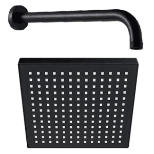 Ducha Regadera Cuadrada Negro Mate ABS - Vayarta Negro