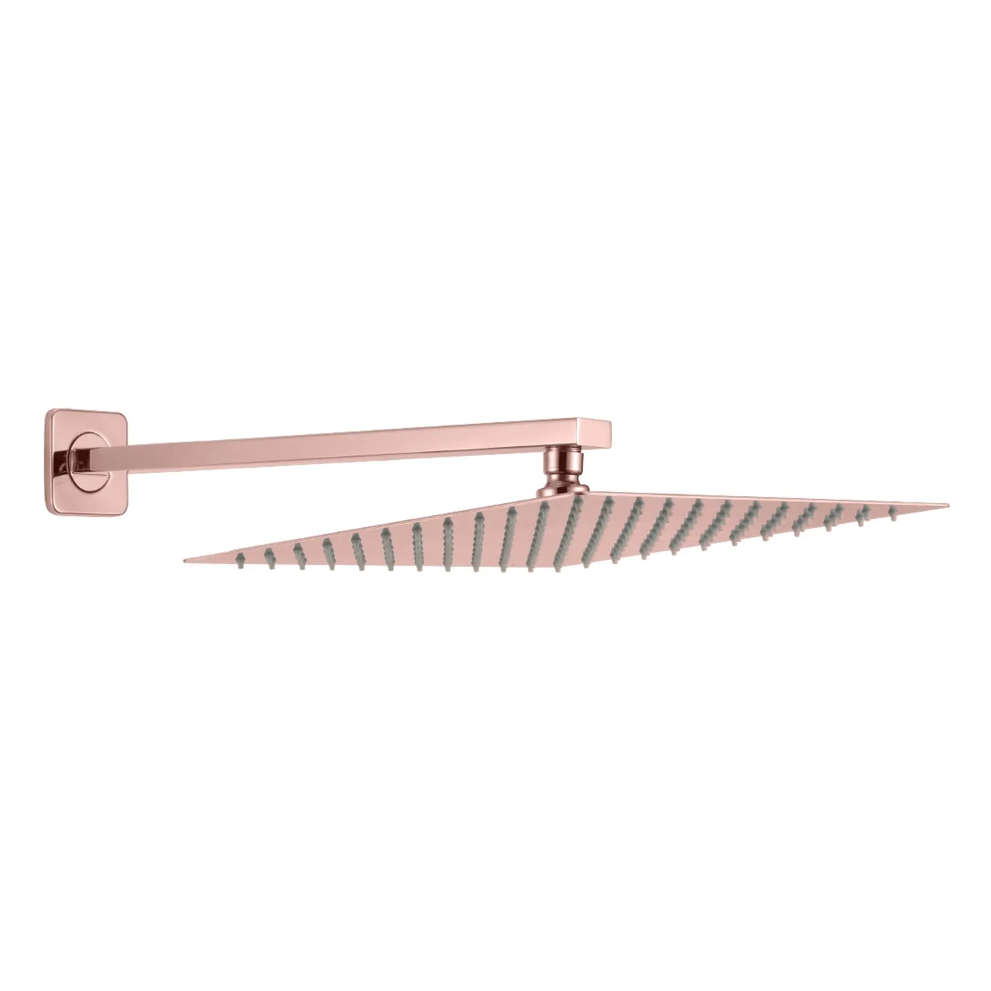 Ducha Regadera Cuadrada Con Tubo 30cm - Habana Rose Gold 12