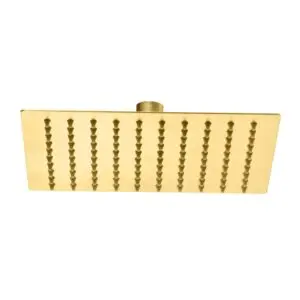 Ducha Regadera Cuadrada 20cm Dorada - Viena Gold 8"
