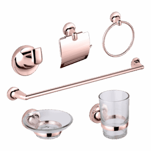 Accesorios De Ducha 6 Piezas - Bathroom Rose Gold