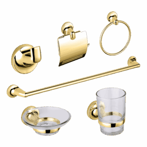 Accesorios De Ducha 6 Piezas Dorado