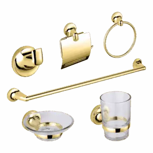 Accesorios De Ducha 6 Piezas Dorado
