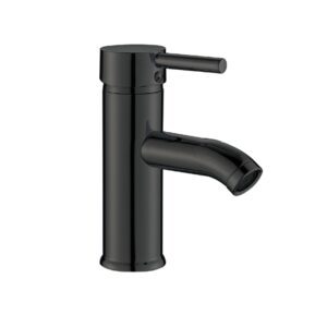 Griferia Lavamanos Monocontrol - Iris Media Negro Mate