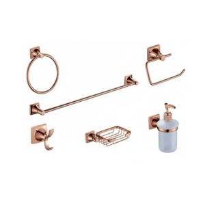 Accesorios De Ducha 6 Piezas Zinc - Capadocia Rose Gold