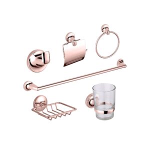 Accesorios De Ducha 6 Piezas - Belgica Rose Gold