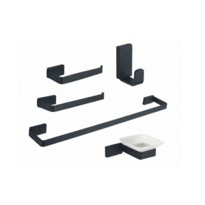 Accesorios De Ducha 5 Piezas Negro Mate - 9001N