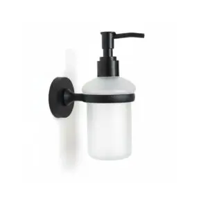 Dispensador De Jabón Pared - Minerva Negro Mate