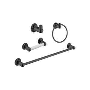 Accesorios De Ducha 4 Piezas ABS - Beijing Negro Mate