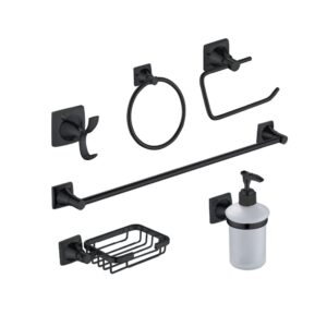 Accesorios De Ducha 6 Piezas Zinc - Capadocia Negro