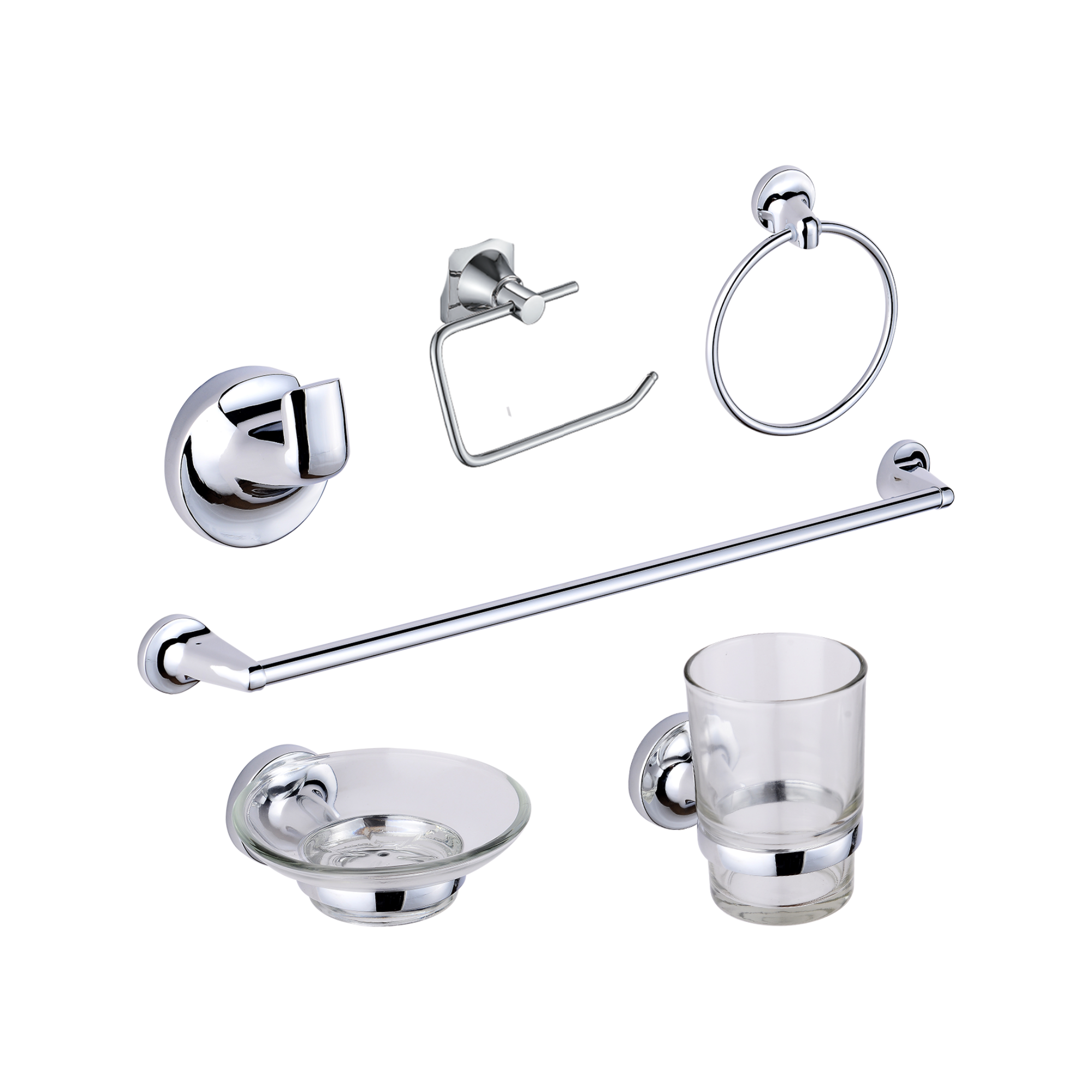 Accesorios De Ducha 6 Piezas Zinc – Bathroom Cromado